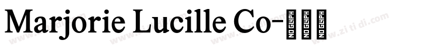 Marjorie Lucille Co字体转换